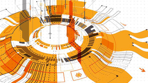 abstrakte Titelgrafik Trendbericht 2020