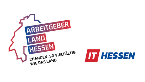Abbildung der Logos Arbeitgeberland Hessen und IT Hessen