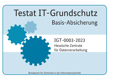 Abbildung des Testats IT-Grundschutz des BSI