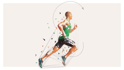 Illustration von Sprinter im grünen Trikot und darüber gelegten Pfeilen zur Verdeutlichung der Agilität