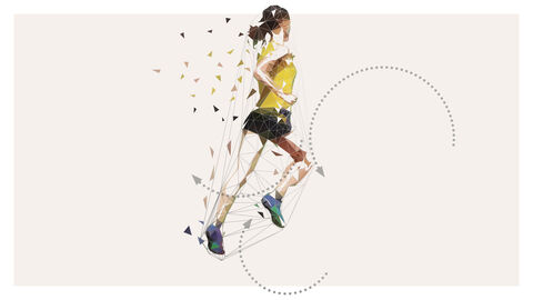 Illustration von Sprinterin im gelben Trikot und darüber gelegten Pfeilen zur Verdeutlichung der Agilität