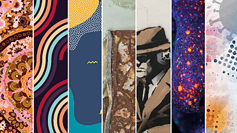 Bildcollage aus den Titelbildern der verschiedenen Jahrzehnte der HZD-Chronik